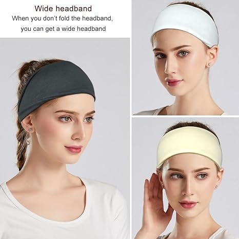 Wide Stretchy Headbands for Women – 6-Pack Workout Hair Accessories - Image 4