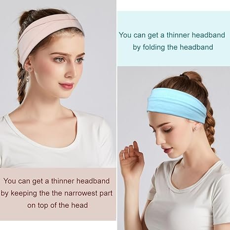 Wide Stretchy Headbands for Women – 6-Pack Workout Hair Accessories - Image 5