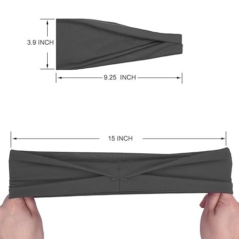 Wide Stretchy Headbands for Women – 6-Pack Workout Hair Accessories - Image 6