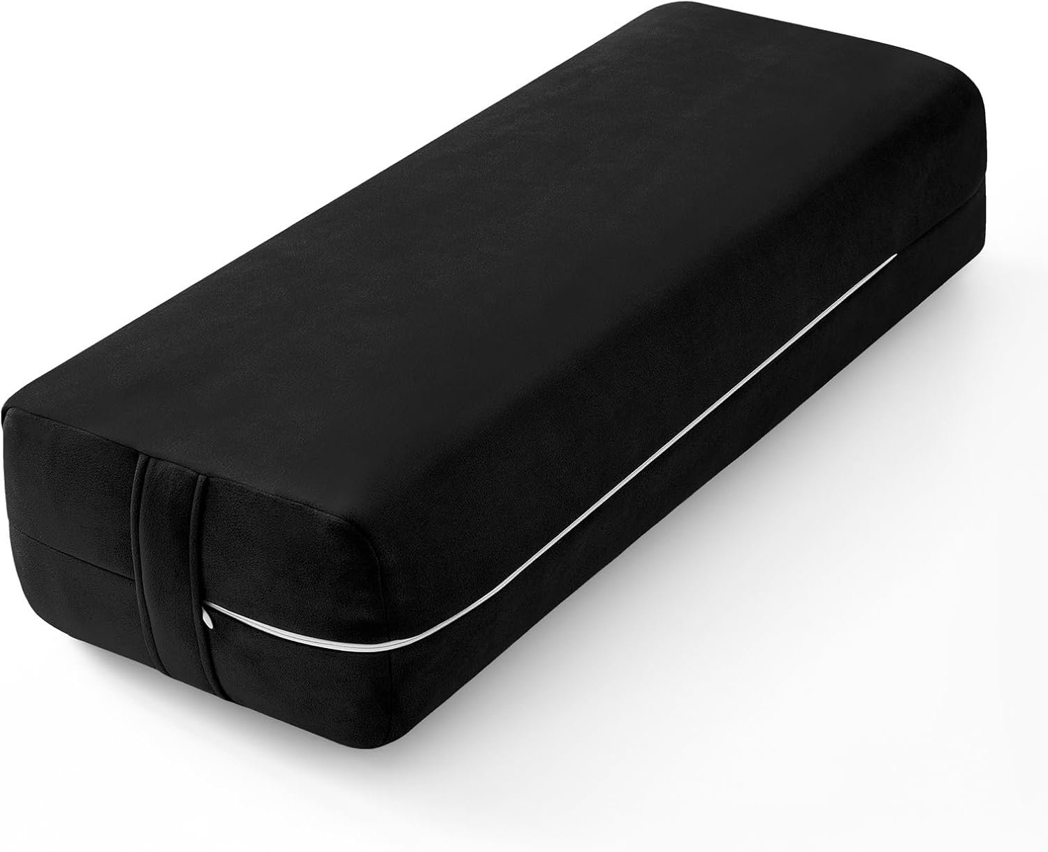 Rectangular Yoga Bolster Cushion with Suede Cover – Meditation Pillow