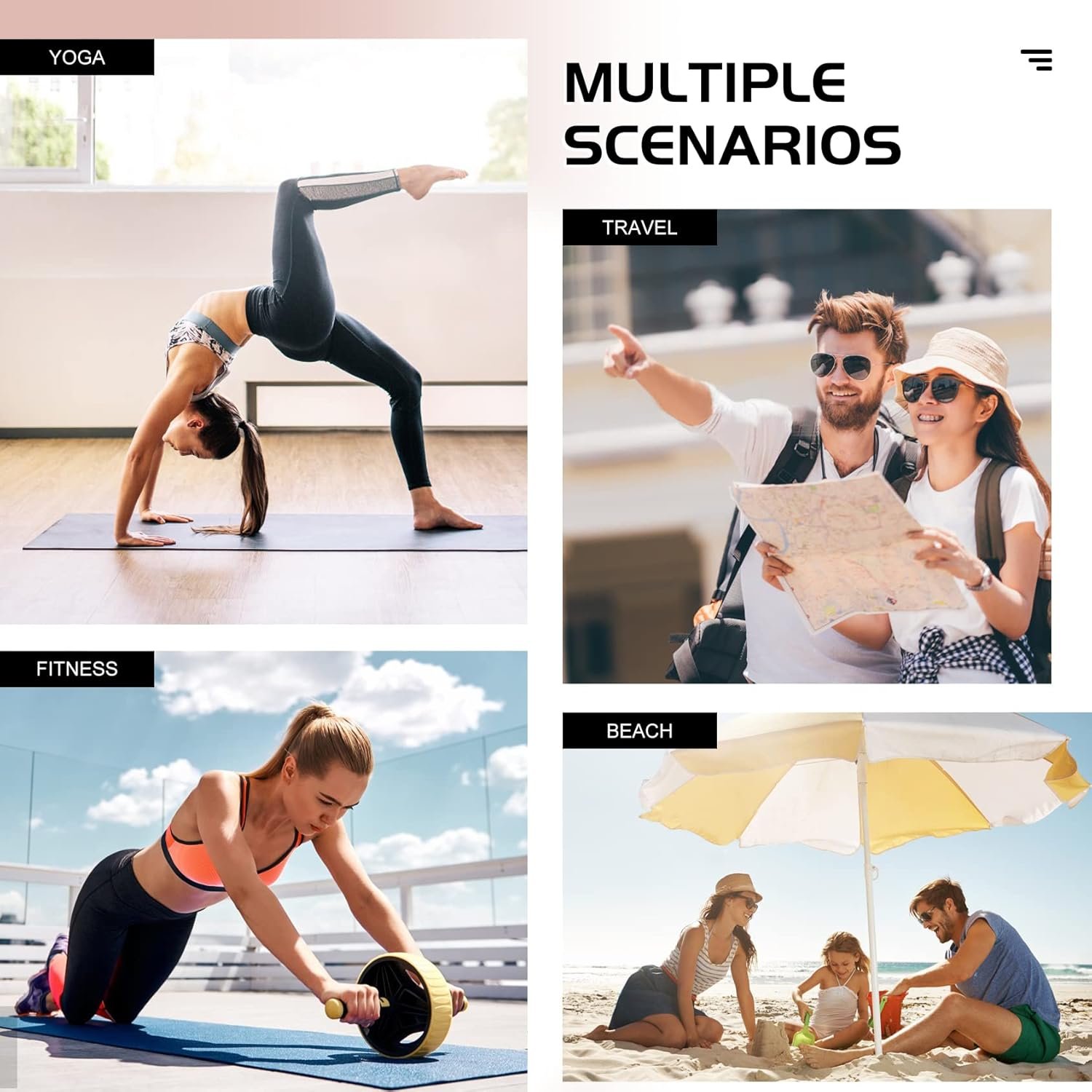 Canvas Yoga Tote with Mat Holder and Pocket – Multi-Purpose Bag - Image 6