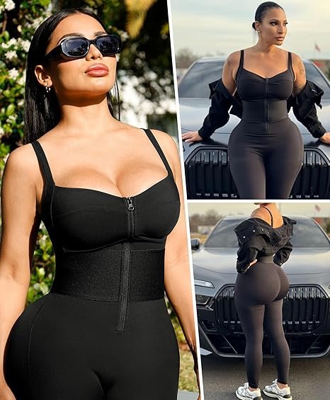 Tummy Control Jumpsuit for Women – Shaping Sleeveless Bodysuit with Butt Lift - Image 2
