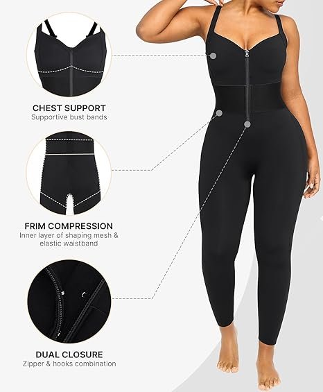 Tummy Control Jumpsuit for Women – Shaping Sleeveless Bodysuit with Butt Lift - Image 3