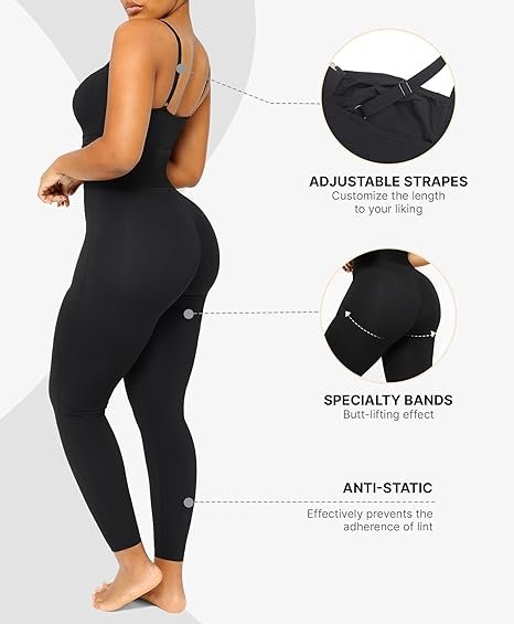Tummy Control Jumpsuit for Women – Shaping Sleeveless Bodysuit with Butt Lift - Image 4