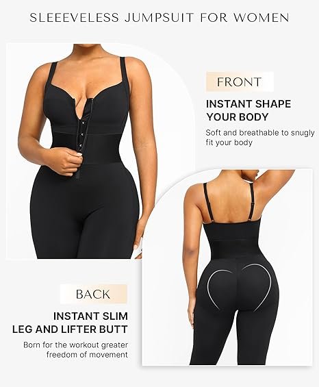 Tummy Control Jumpsuit for Women – Shaping Sleeveless Bodysuit with Butt Lift - Image 5