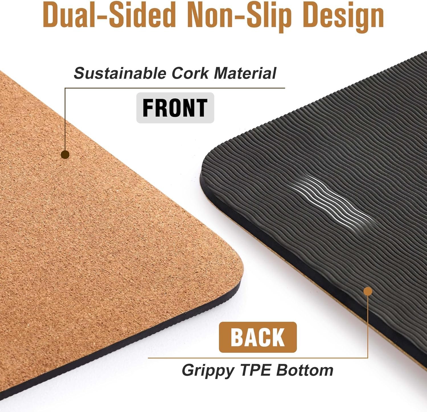 Thick Cork Yoga Mat with Strap – Non-Slip, Eco-Friendly, Sweat-Resistant - Image 2